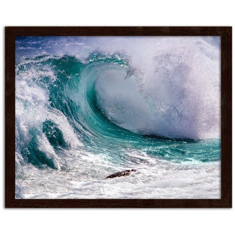 Glezna brūnā rāmī - Stormy wave Home Trends DECO