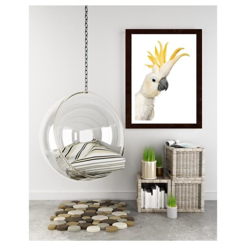 Glezna brūnā rāmī - Sulphur-crested cockatoos Home Trends DECO