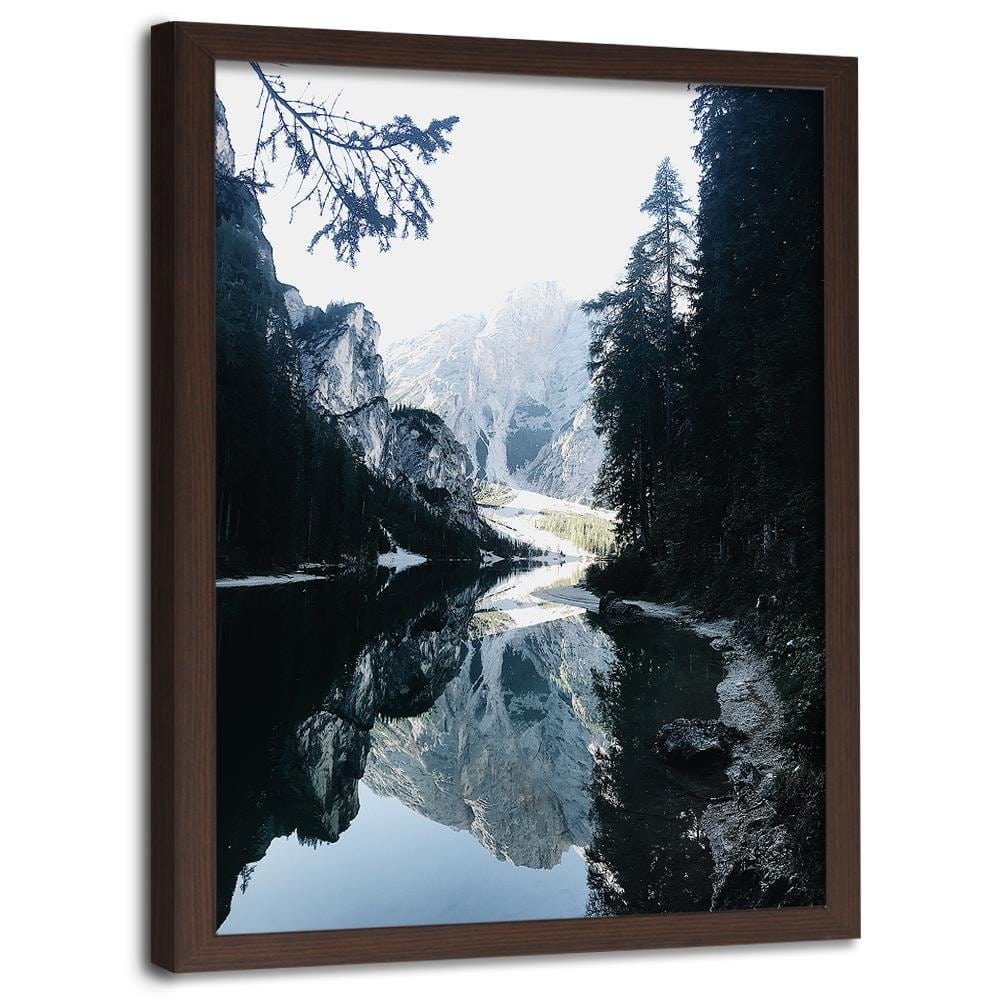 Glezna brūnā rāmī - Summit In Water Home Trends DECO