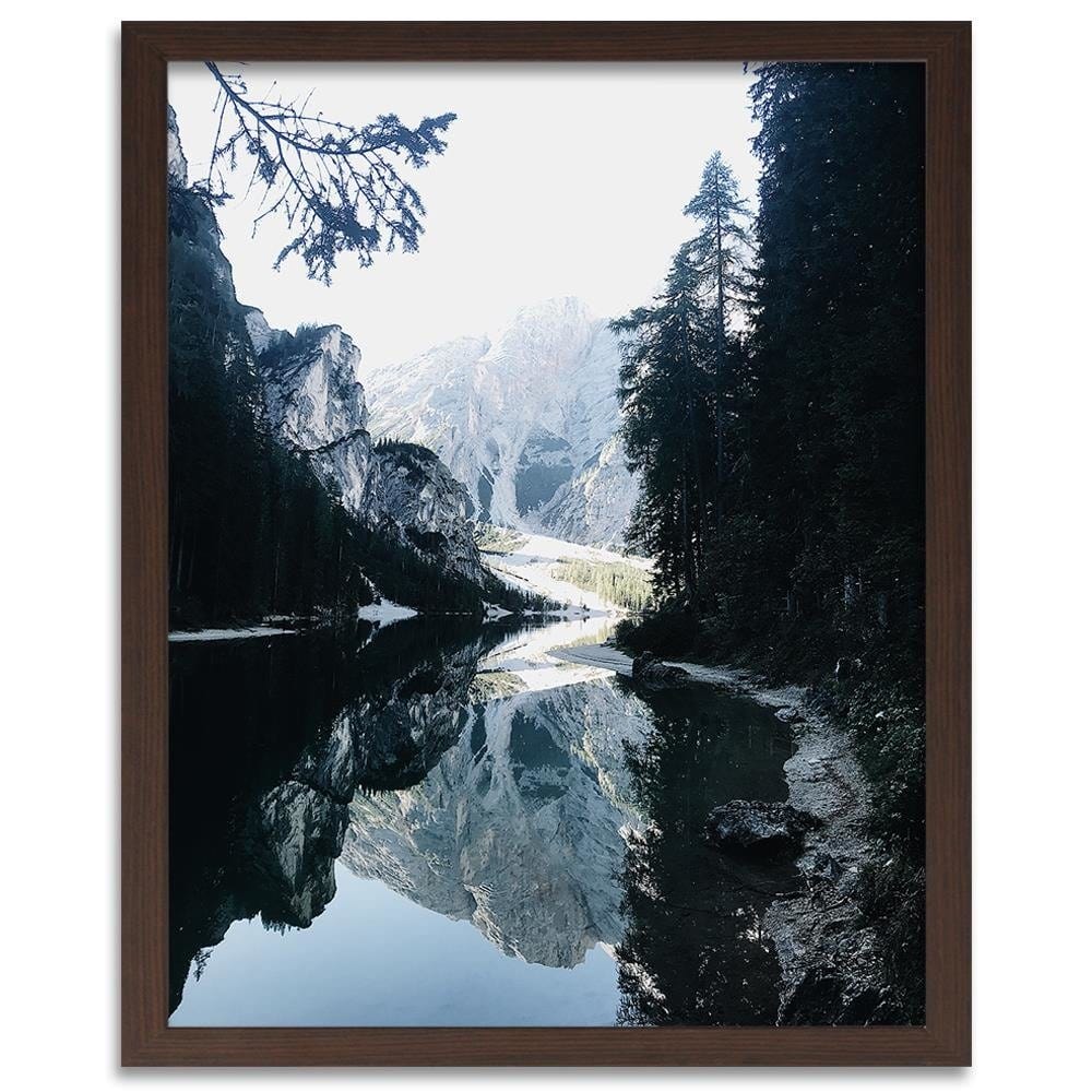 Glezna brūnā rāmī - Summit In Water Home Trends DECO
