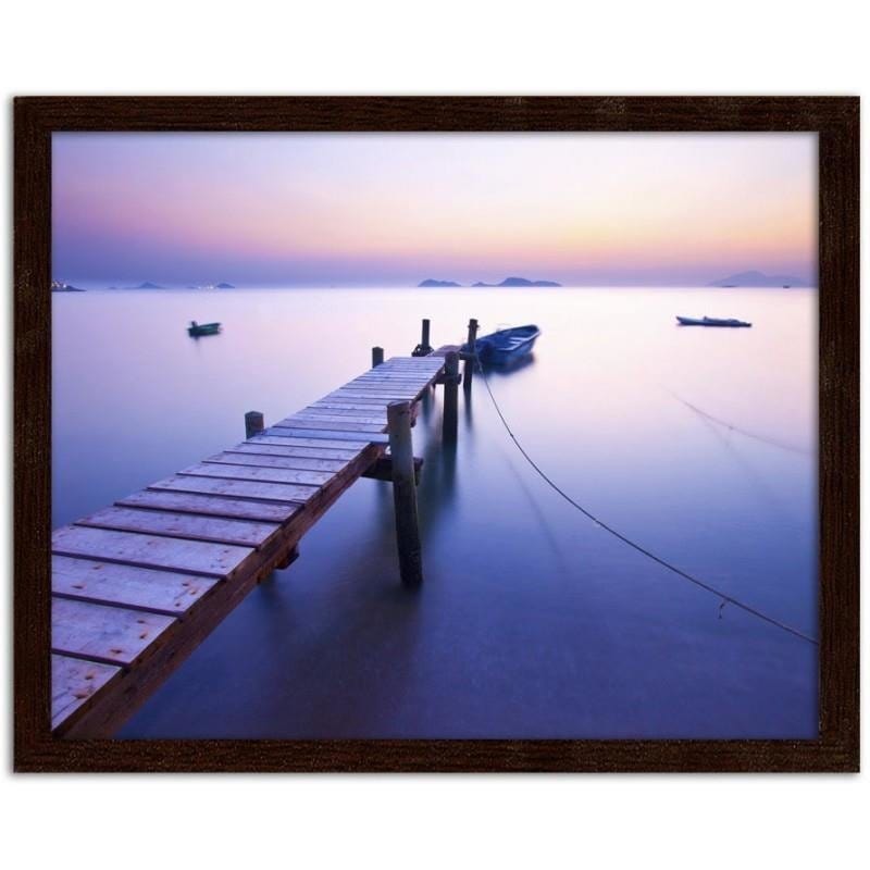 Glezna brūnā rāmī - Sunrise along the coast Home Trends DECO