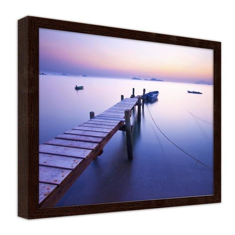 Glezna brūnā rāmī - Sunrise along the coast Home Trends DECO