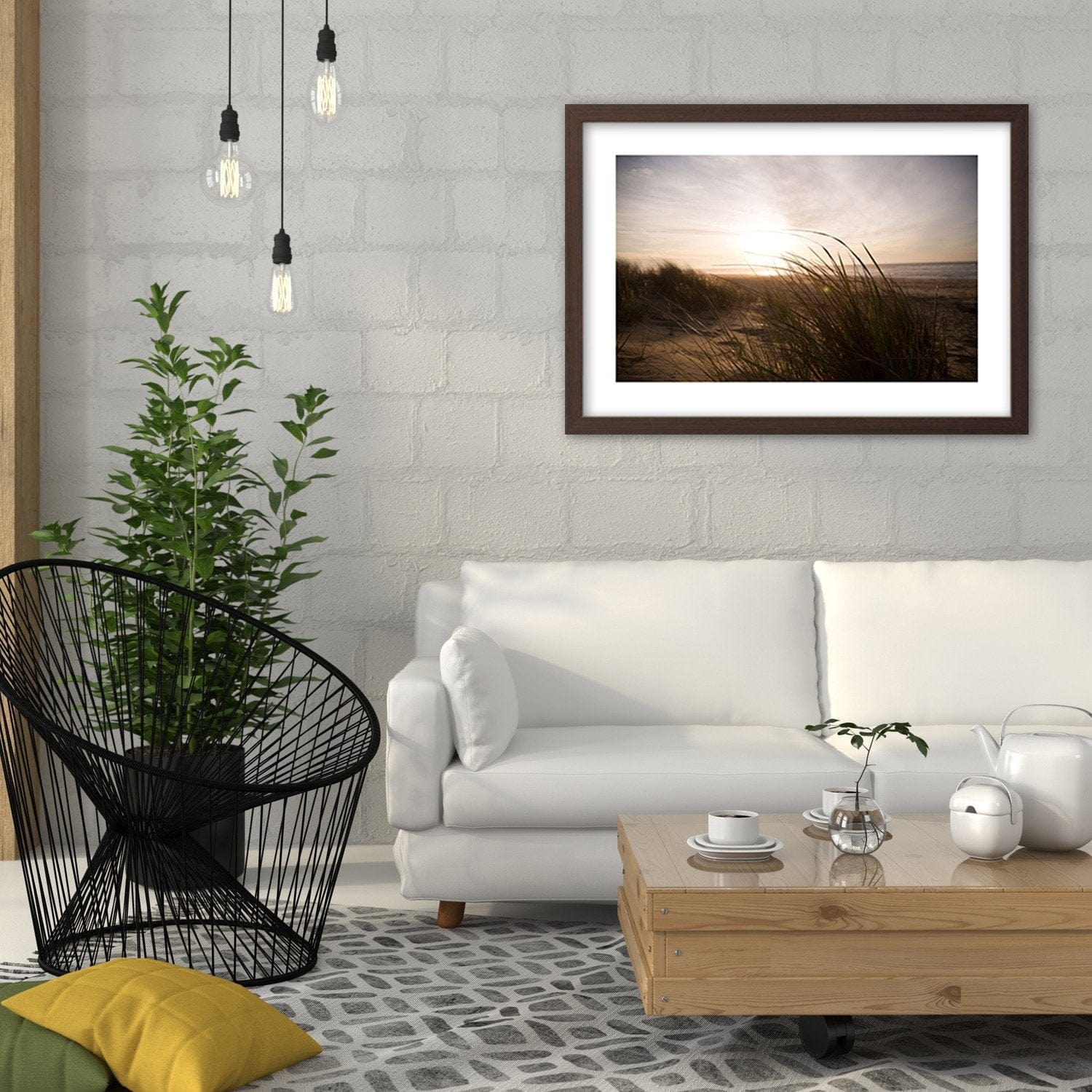 Glezna brūnā rāmī - Sunset 2 Home Trends DECO