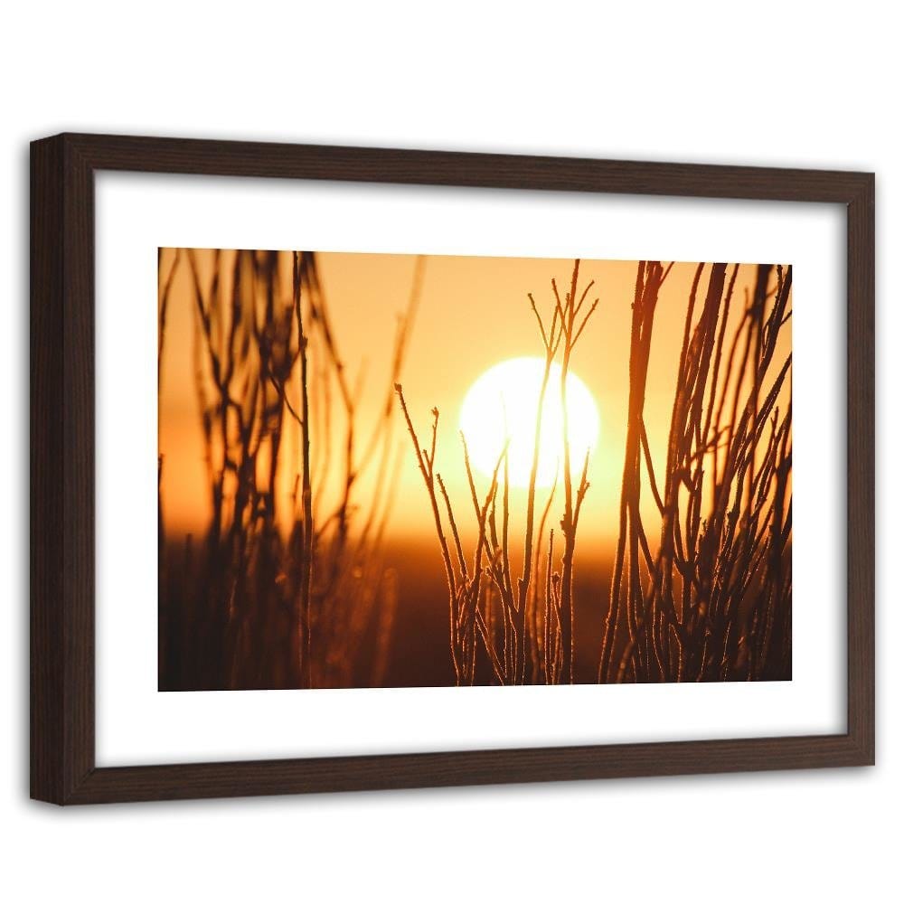 Glezna brūnā rāmī - Sunset 3 Home Trends DECO
