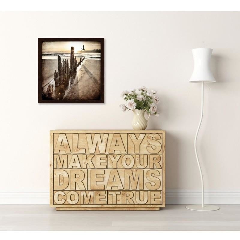 Glezna brūnā rāmī - Sunset on the beach Home Trends DECO