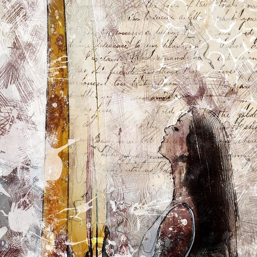 Glezna brūnā rāmī - Surfer Abstraction Home Trends DECO