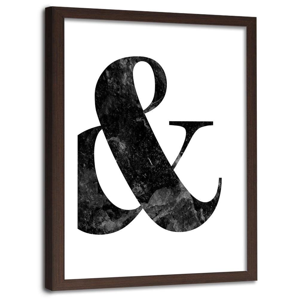 Glezna brūnā rāmī - Symbol On A White Background Home Trends DECO