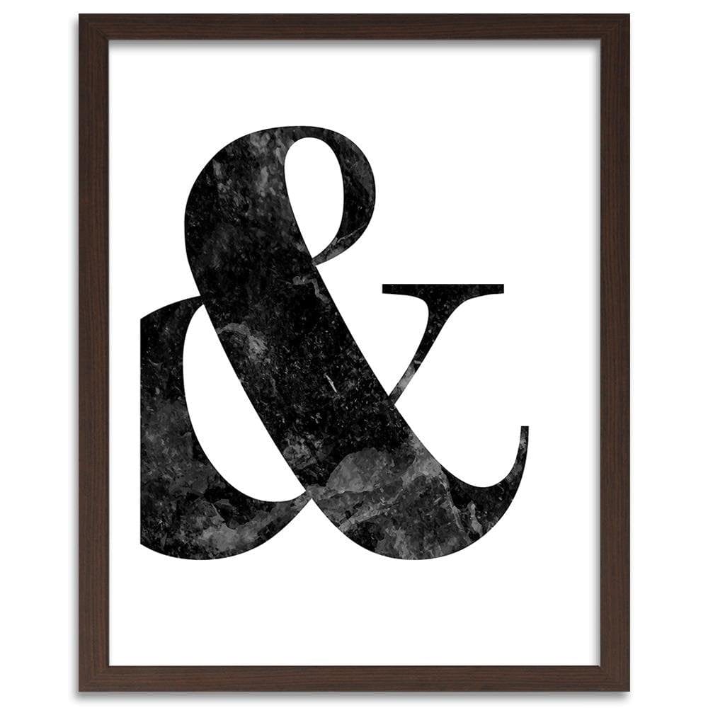 Glezna brūnā rāmī - Symbol On A White Background Home Trends DECO