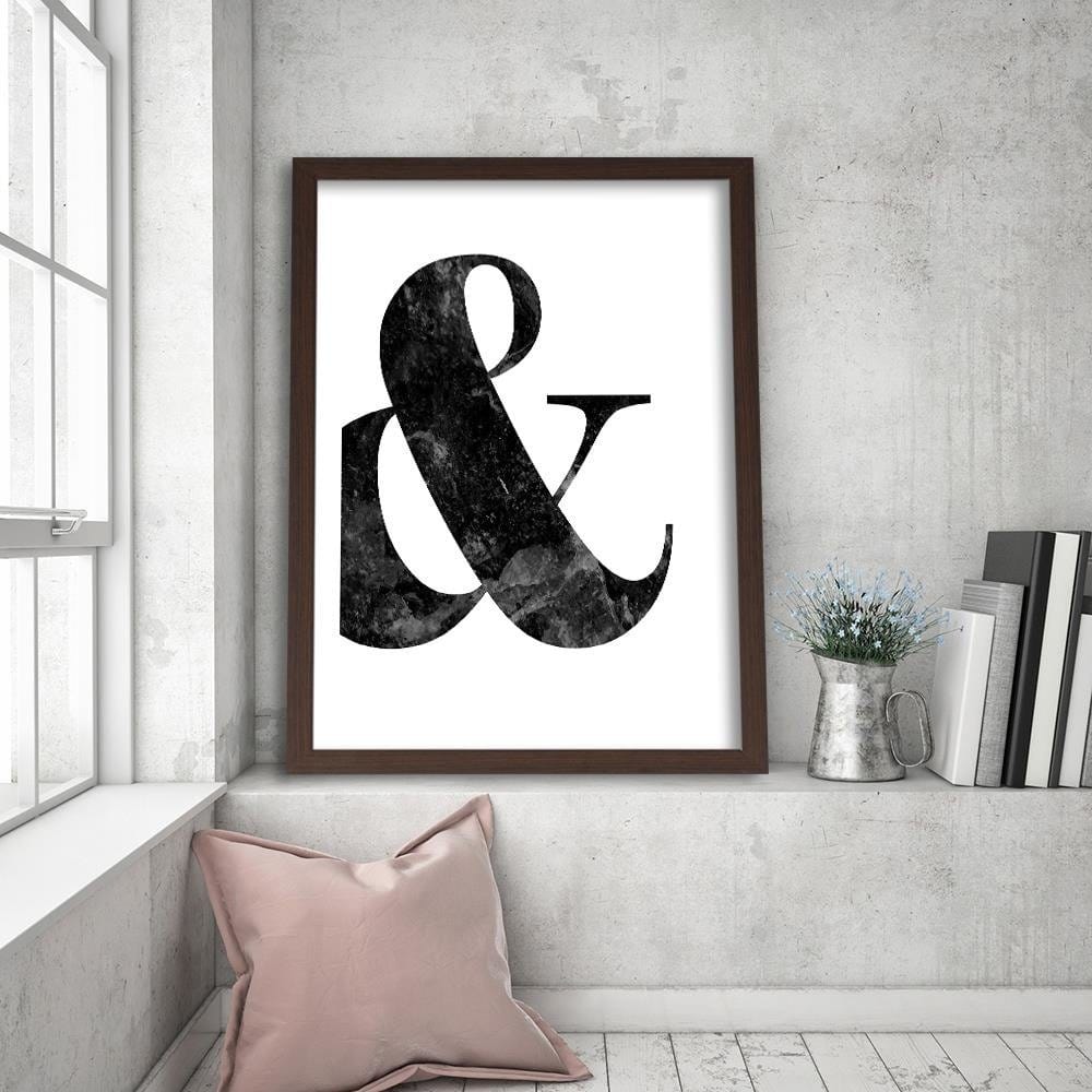 Glezna brūnā rāmī - Symbol On A White Background Home Trends DECO