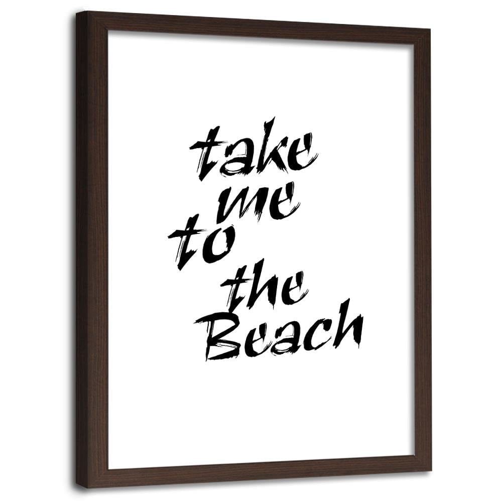 Glezna brūnā rāmī - Take Me To The Beach Home Trends DECO