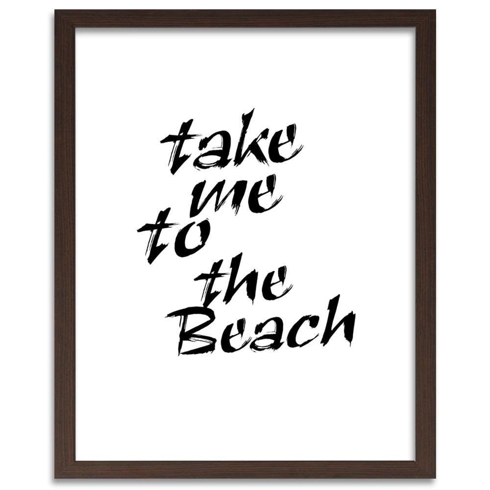 Glezna brūnā rāmī - Take Me To The Beach Home Trends DECO