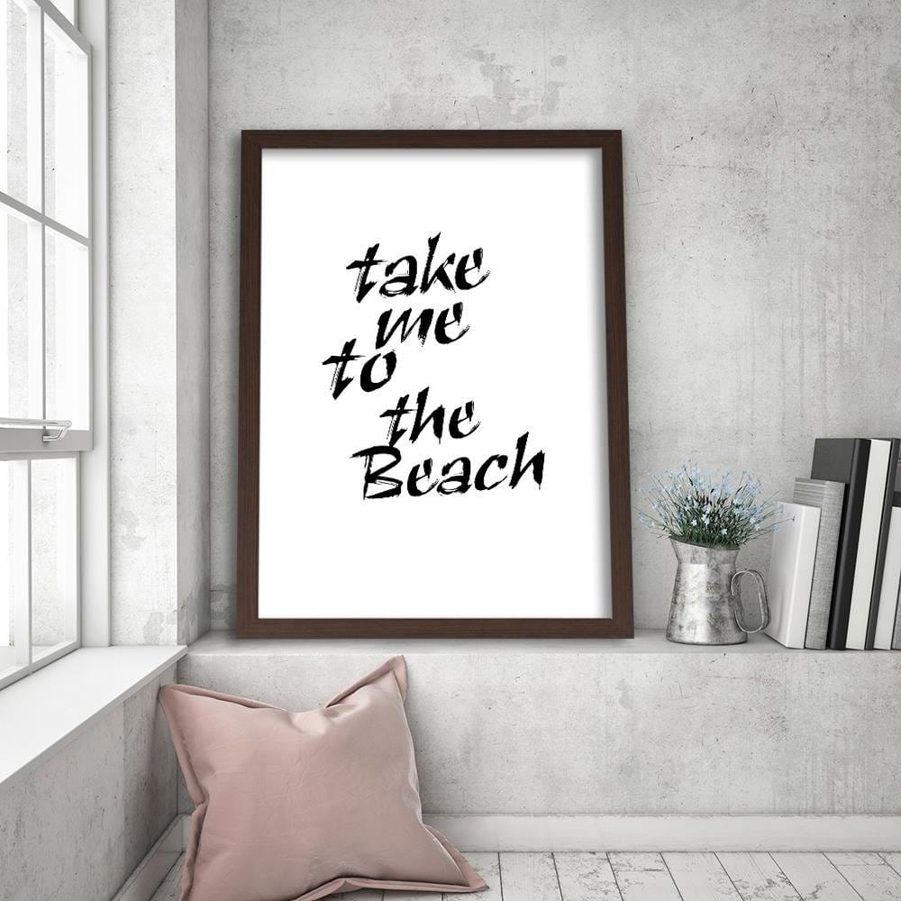 Glezna brūnā rāmī - Take Me To The Beach Home Trends DECO