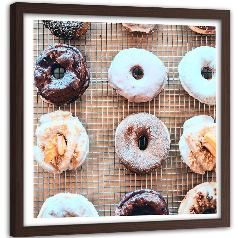Glezna brūnā rāmī - Tasty Donuts Home Trends DECO