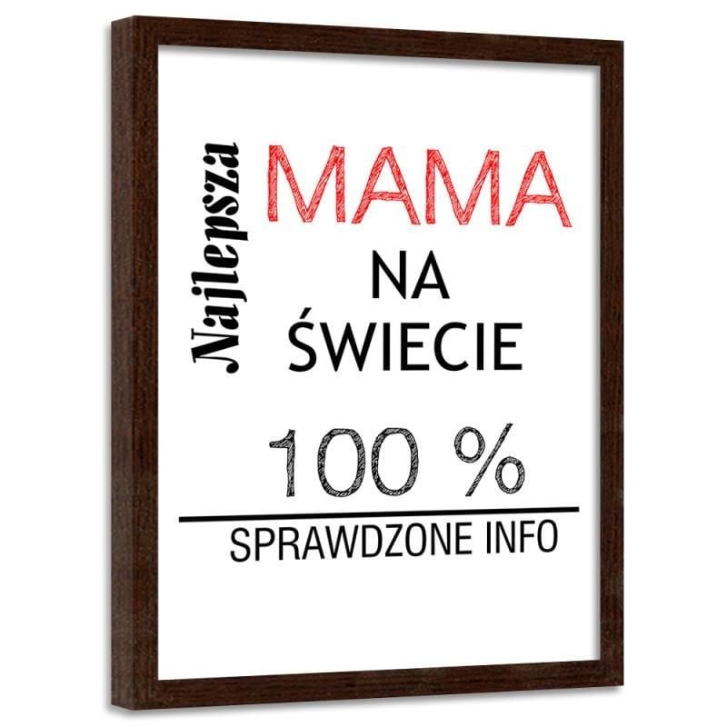 Glezna brūnā rāmī - The best mom in the world Home Trends DECO