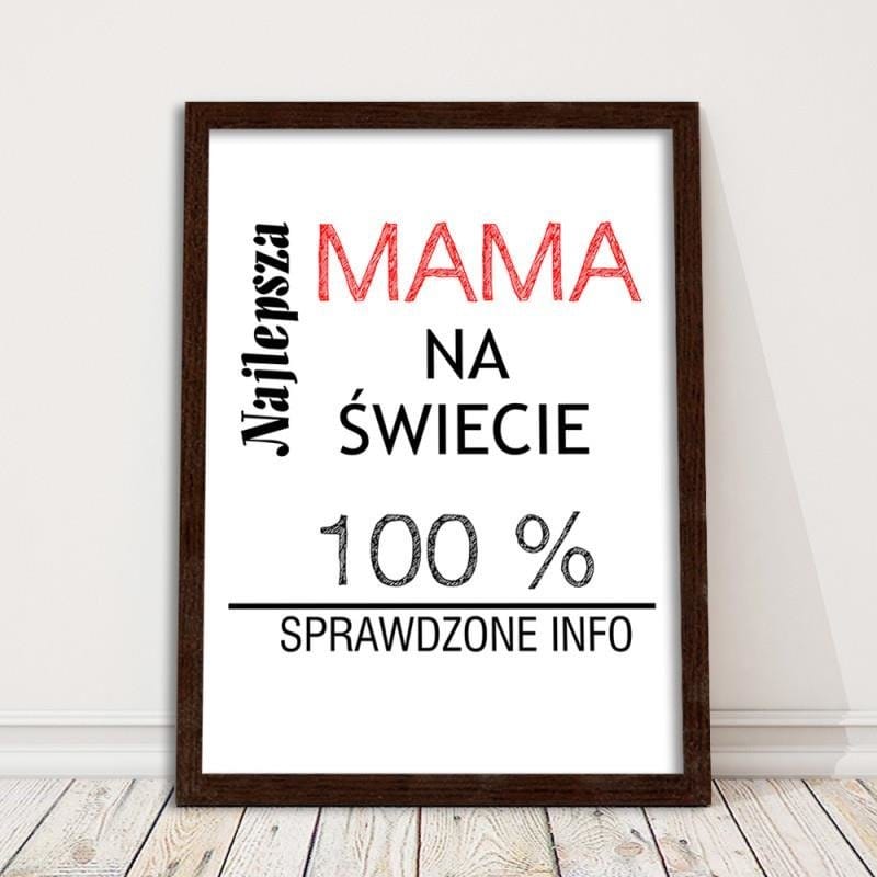 Glezna brūnā rāmī - The best mom in the world  Home Trends DECO