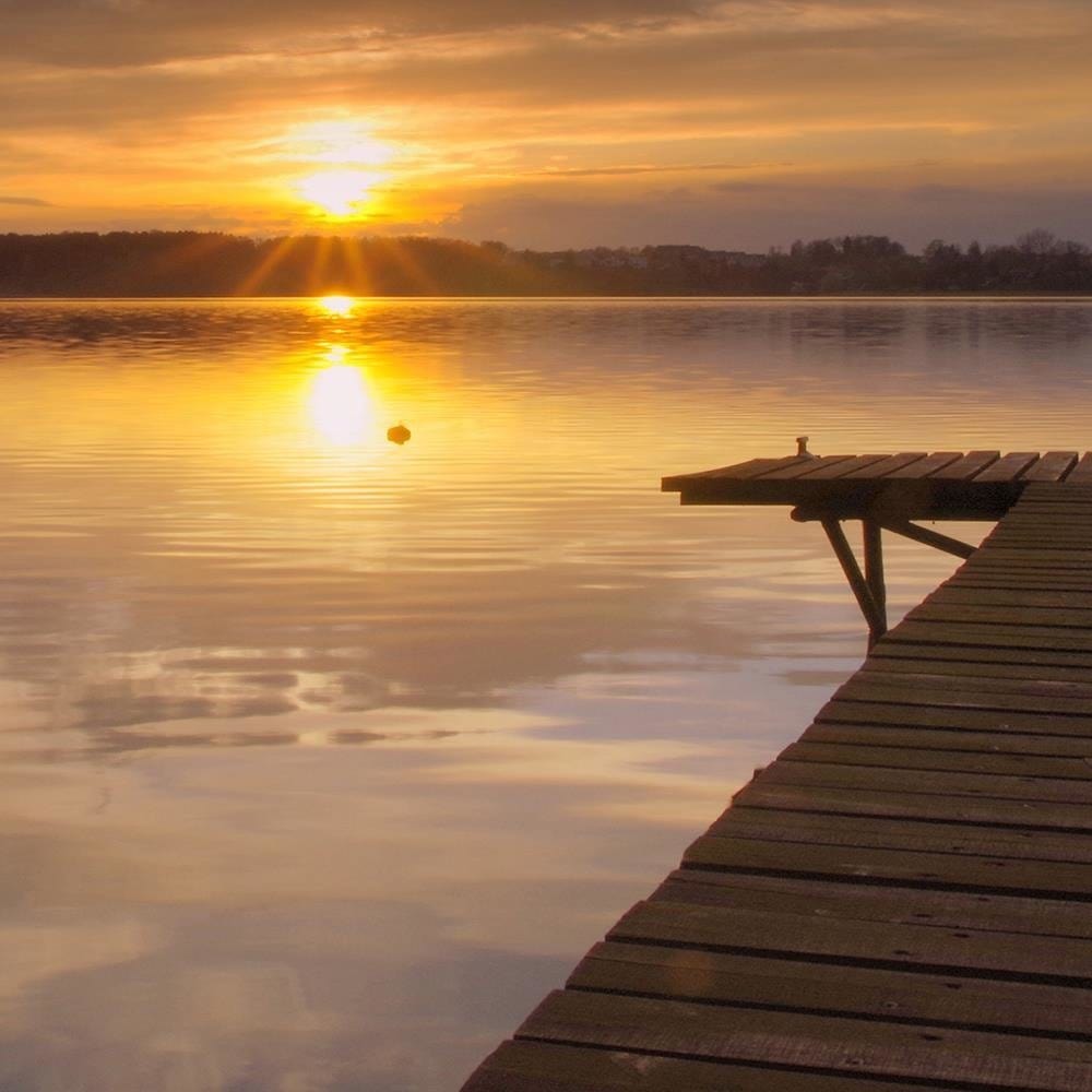 Glezna brūnā rāmī - The Bridge On The Lake Home Trends DECO