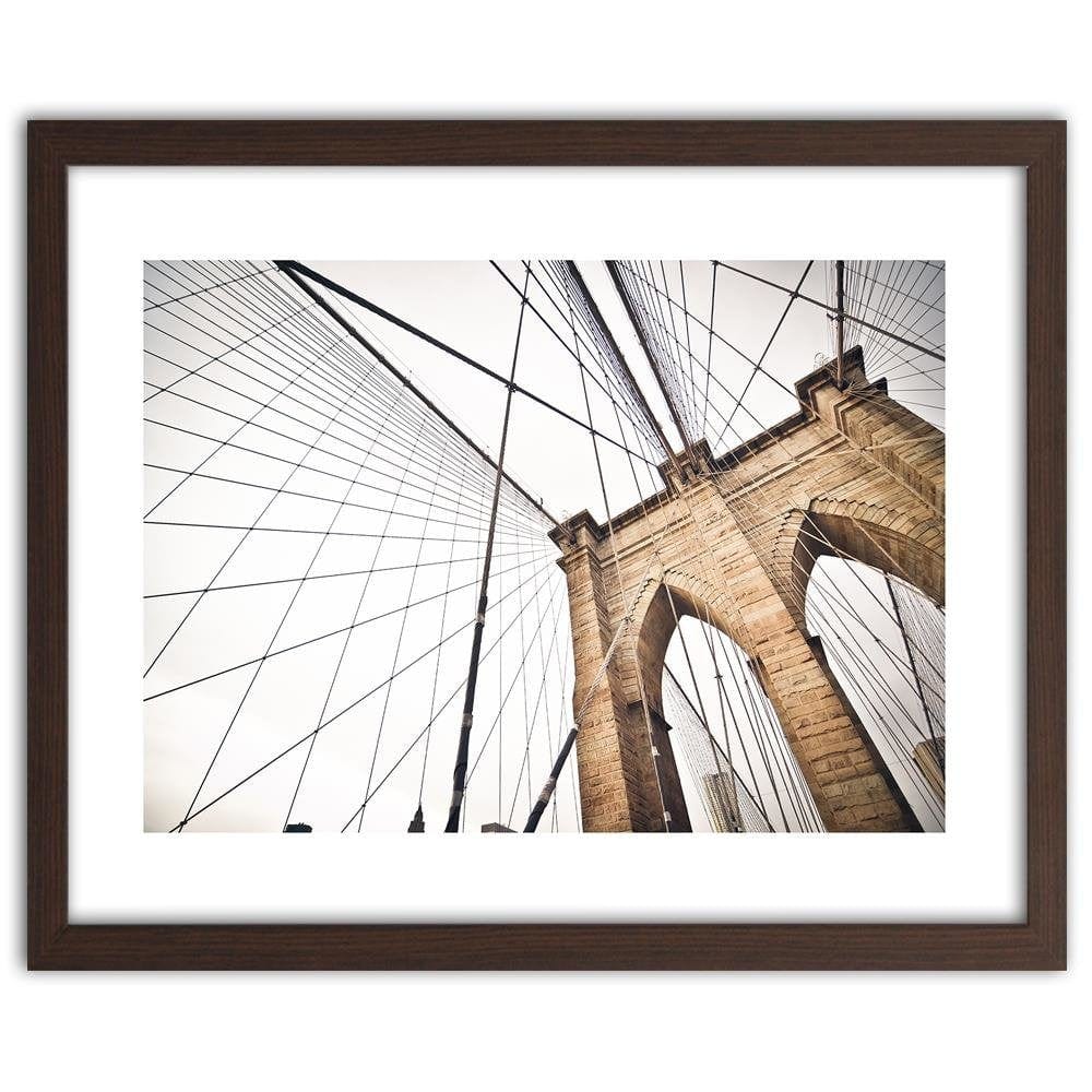 Glezna brūnā rāmī - The Design Of The Brooklyn Bridge Home Trends DECO