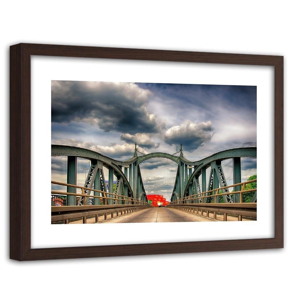 Glezna brūnā rāmī - The Great Iron Bridge Home Trends DECO