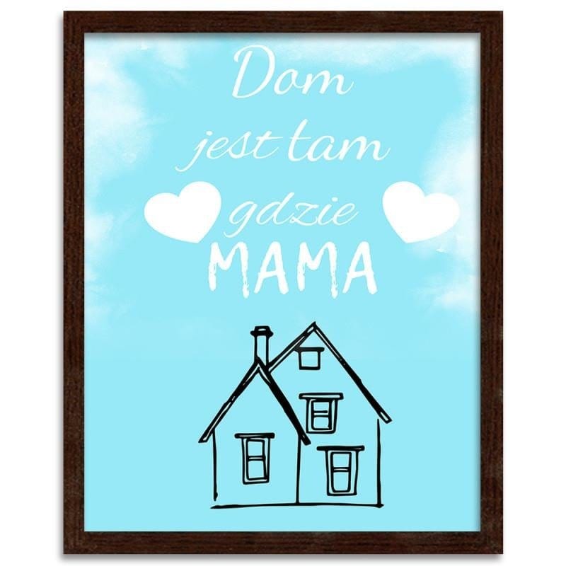 Glezna brūnā rāmī - The house is over there. Home Trends DECO