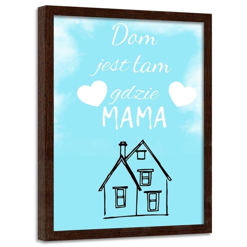 Glezna brūnā rāmī - The house is over there. Home Trends DECO