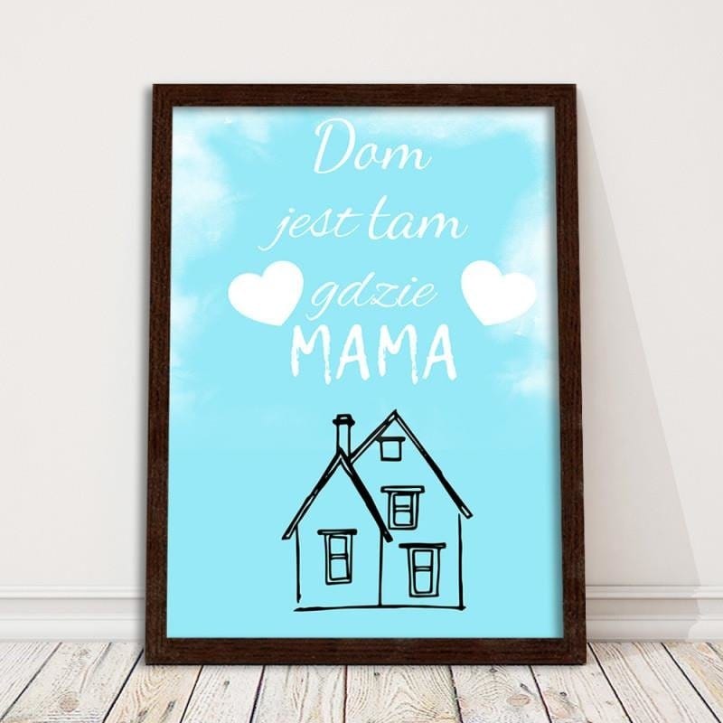 Glezna brūnā rāmī - The house is over there.  Home Trends DECO