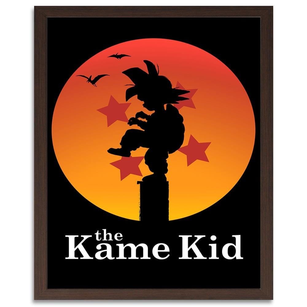 Glezna brūnā rāmī - The Kame Kid Orange Home Trends DECO