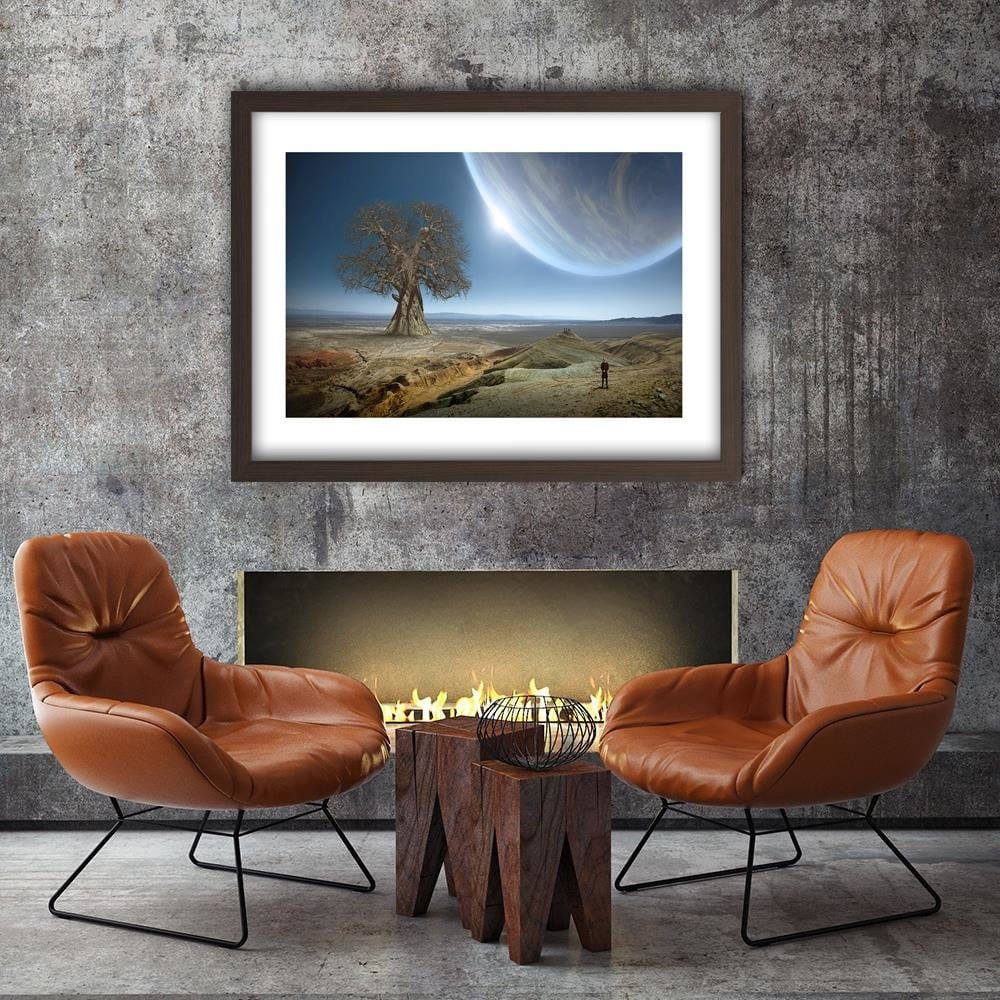 Glezna brūnā rāmī - The Man In The Wilderness Home Trends DECO