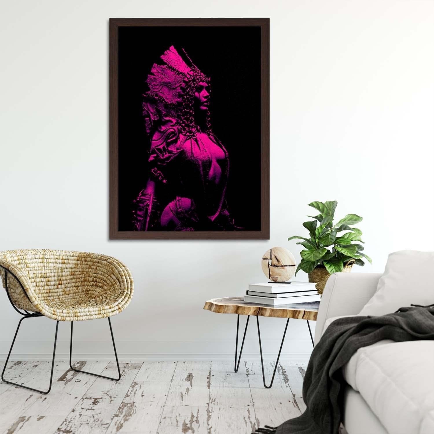Glezna brūnā rāmī - The Pink Goddness Home Trends DECO