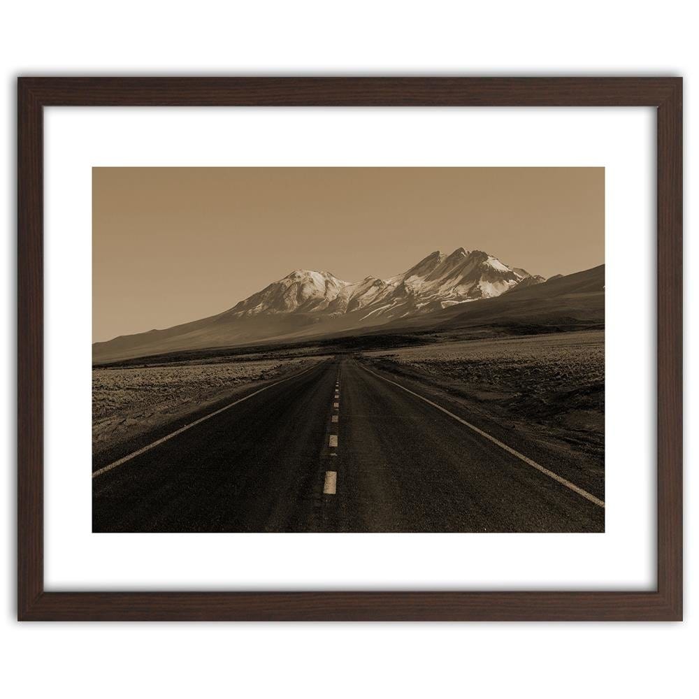 Glezna brūnā rāmī - The Road Through The Wilderness 1 Home Trends DECO