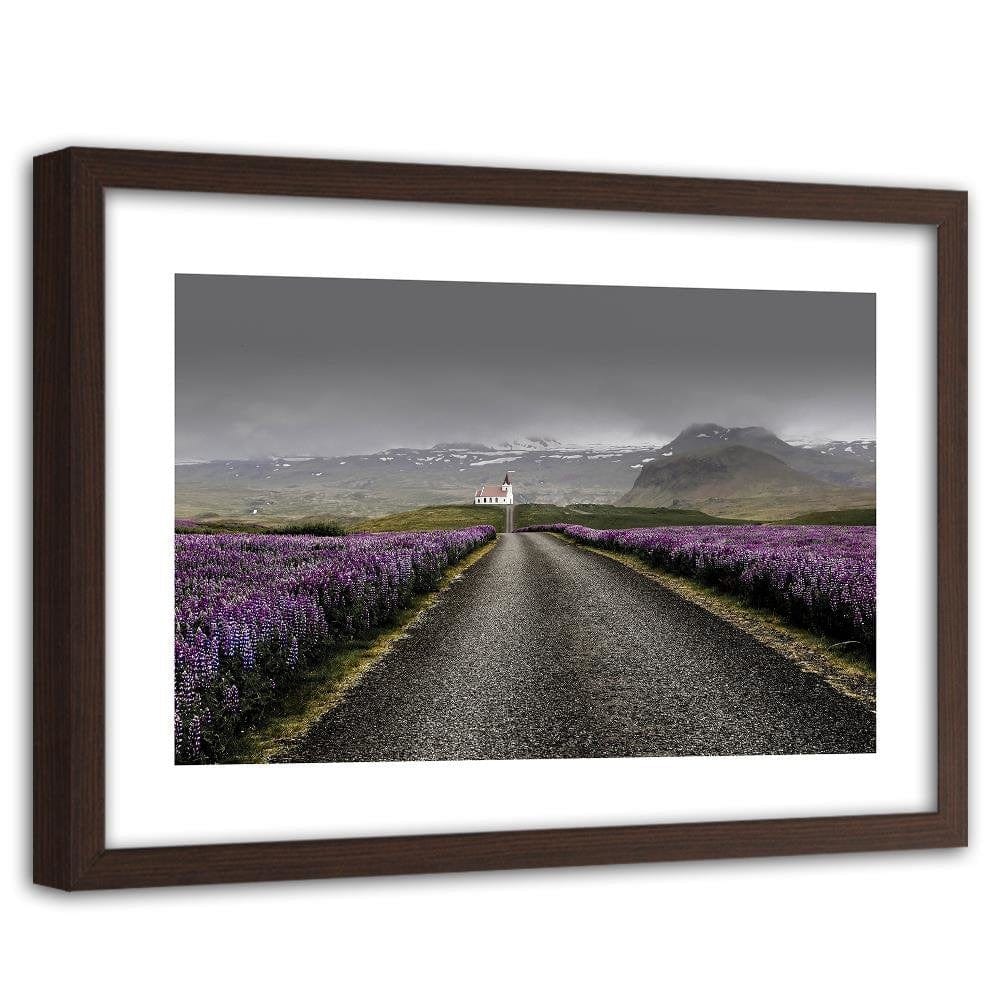 Glezna brūnā rāmī - The Road To The Church Home Trends DECO