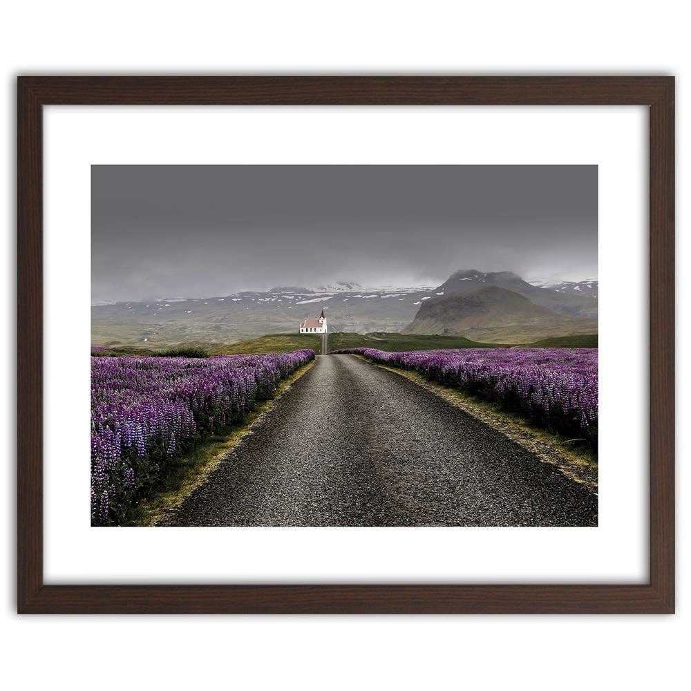 Glezna brūnā rāmī - The Road To The Church Home Trends DECO