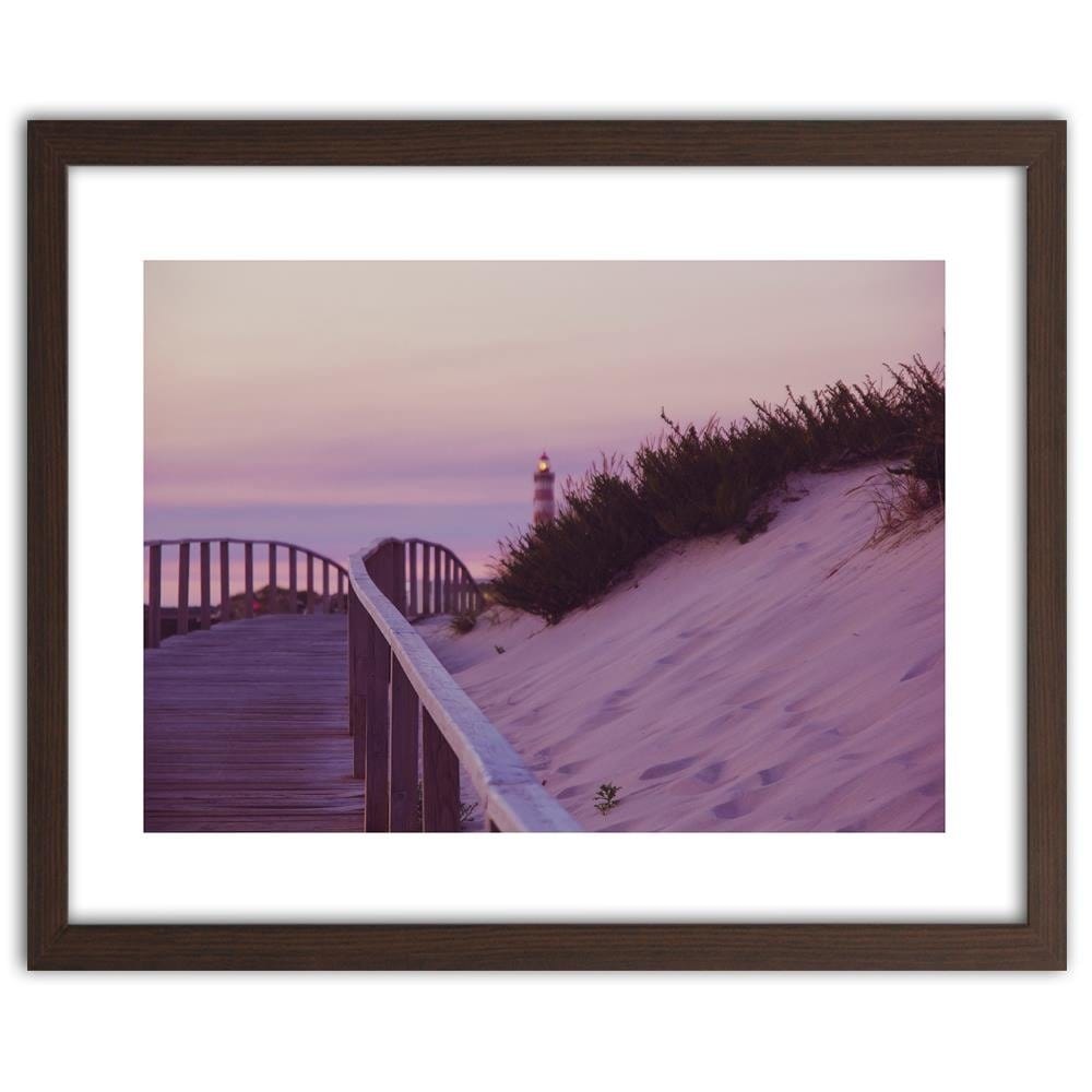 Glezna brūnā rāmī - The Road To The Lighthouse Home Trends DECO