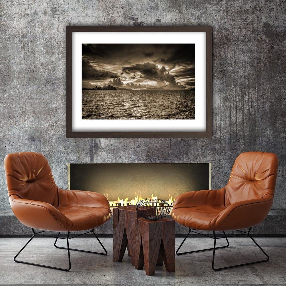 Glezna brūnā rāmī - The Sky Before The Storm 1 Home Trends DECO
