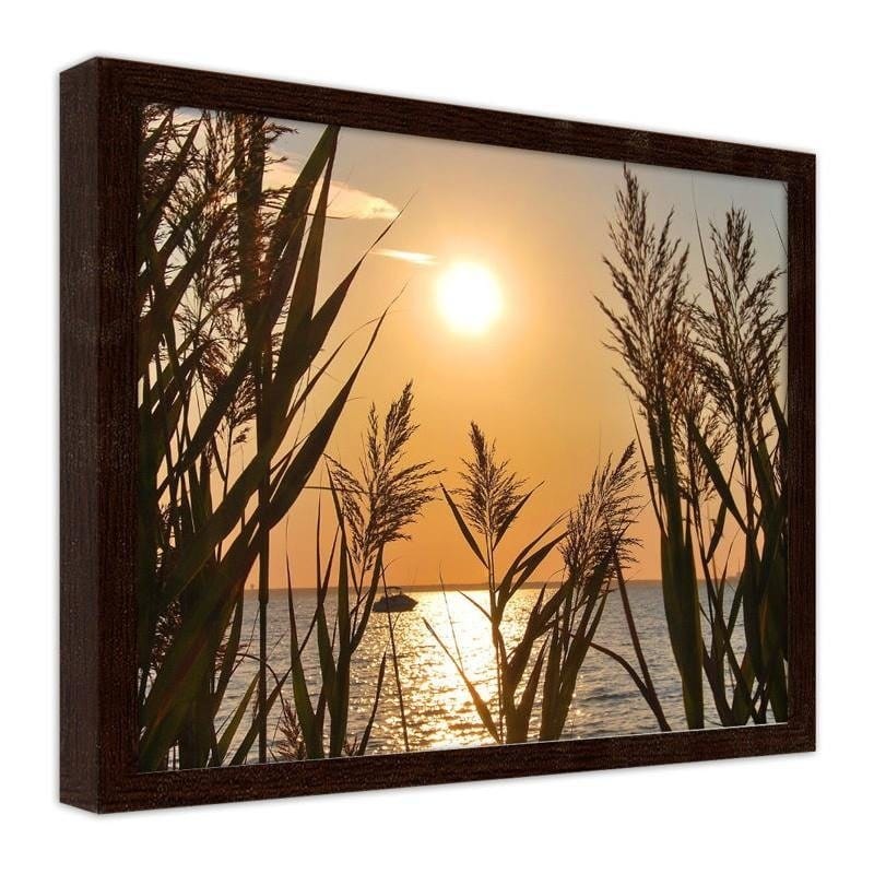 Glezna brūnā rāmī - The sunset at the lake Home Trends DECO