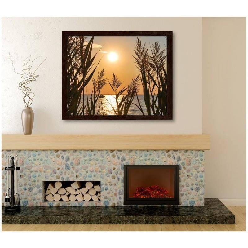 Glezna brūnā rāmī - The sunset at the lake Home Trends DECO