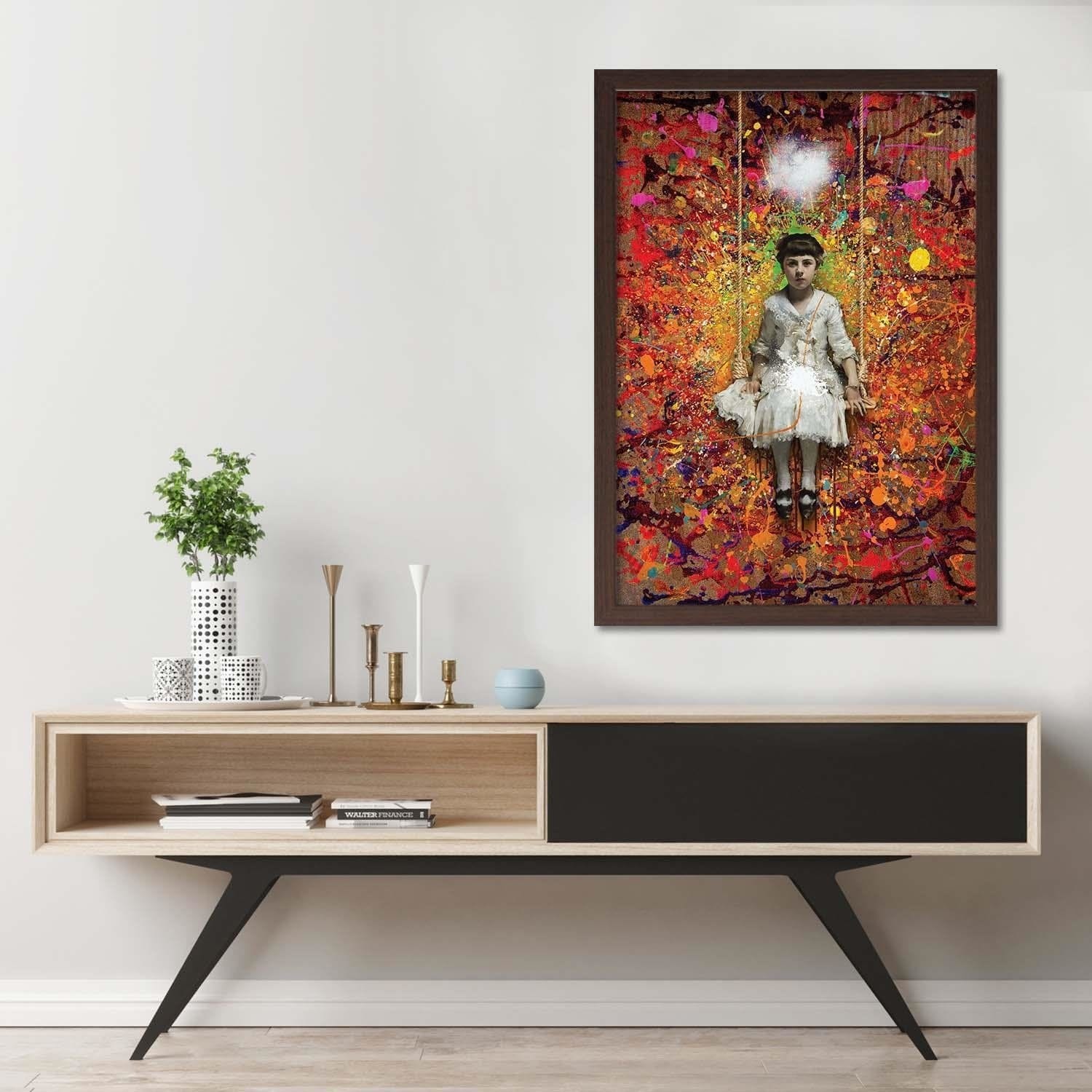 Glezna brūnā rāmī - The Swing Home Trends DECO