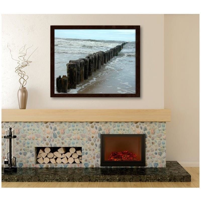 Glezna brūnā rāmī - The waves on the Baltic Sea Home Trends DECO