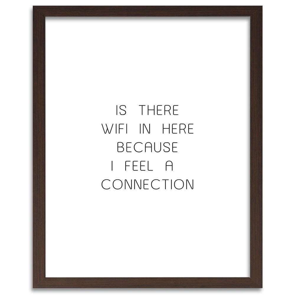 Glezna brūnā rāmī - There Is A Wifi Home Trends DECO