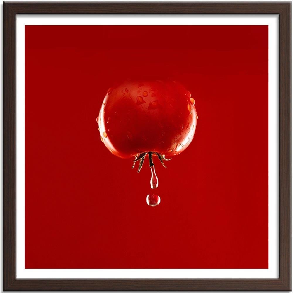 Glezna brūnā rāmī - Tomato And Drops Of Water Home Trends DECO