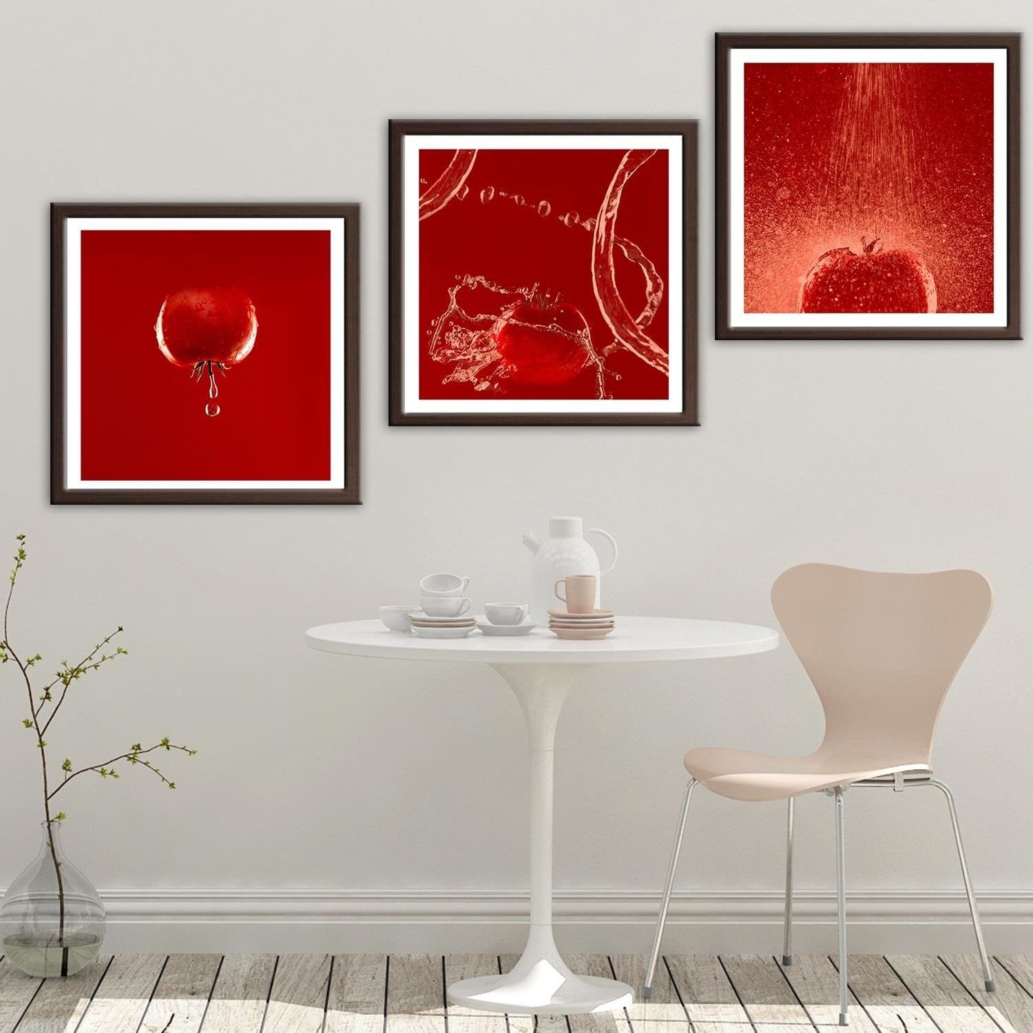 Glezna brūnā rāmī - Tomato And Drops Of Water Home Trends DECO