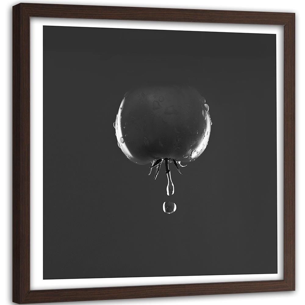 Glezna brūnā rāmī - Tomato And Water Drops 2 Home Trends DECO