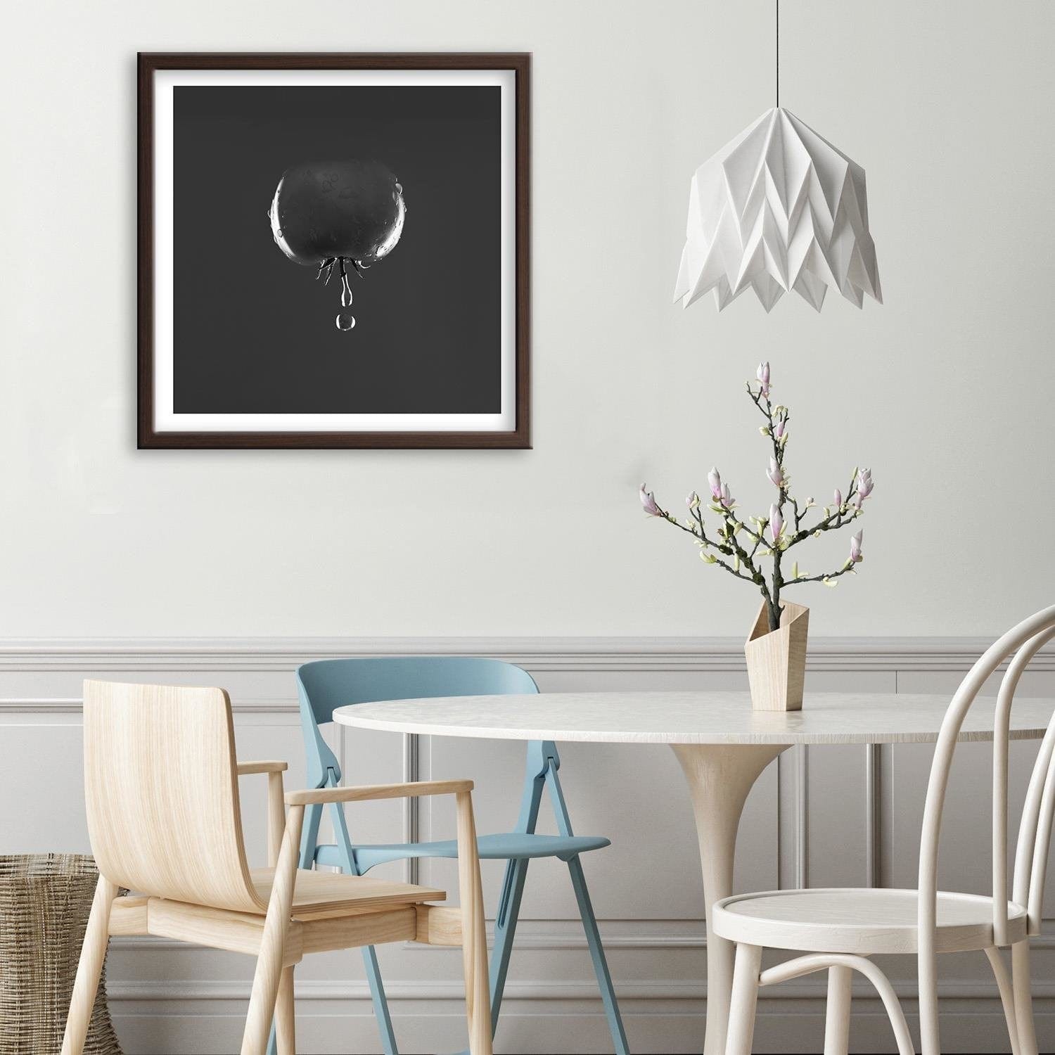 Glezna brūnā rāmī - Tomato And Water Drops 2 Home Trends DECO