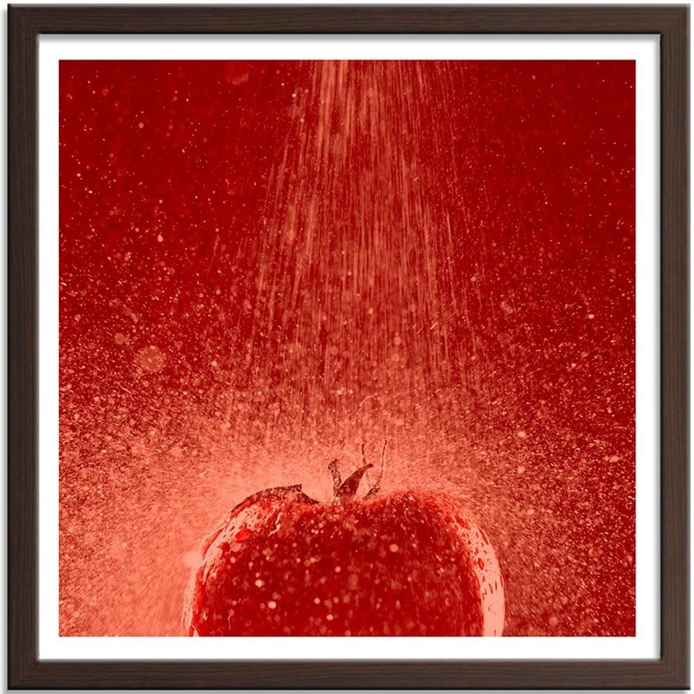 Glezna brūnā rāmī - Tomato In The Stream Of Water Home Trends DECO