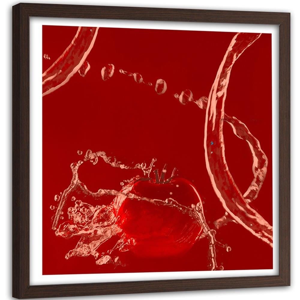 Glezna brūnā rāmī - Tomato In Water Home Trends DECO
