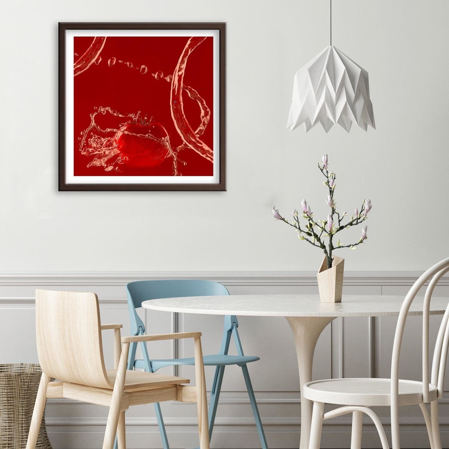 Glezna brūnā rāmī - Tomato In Water Home Trends DECO