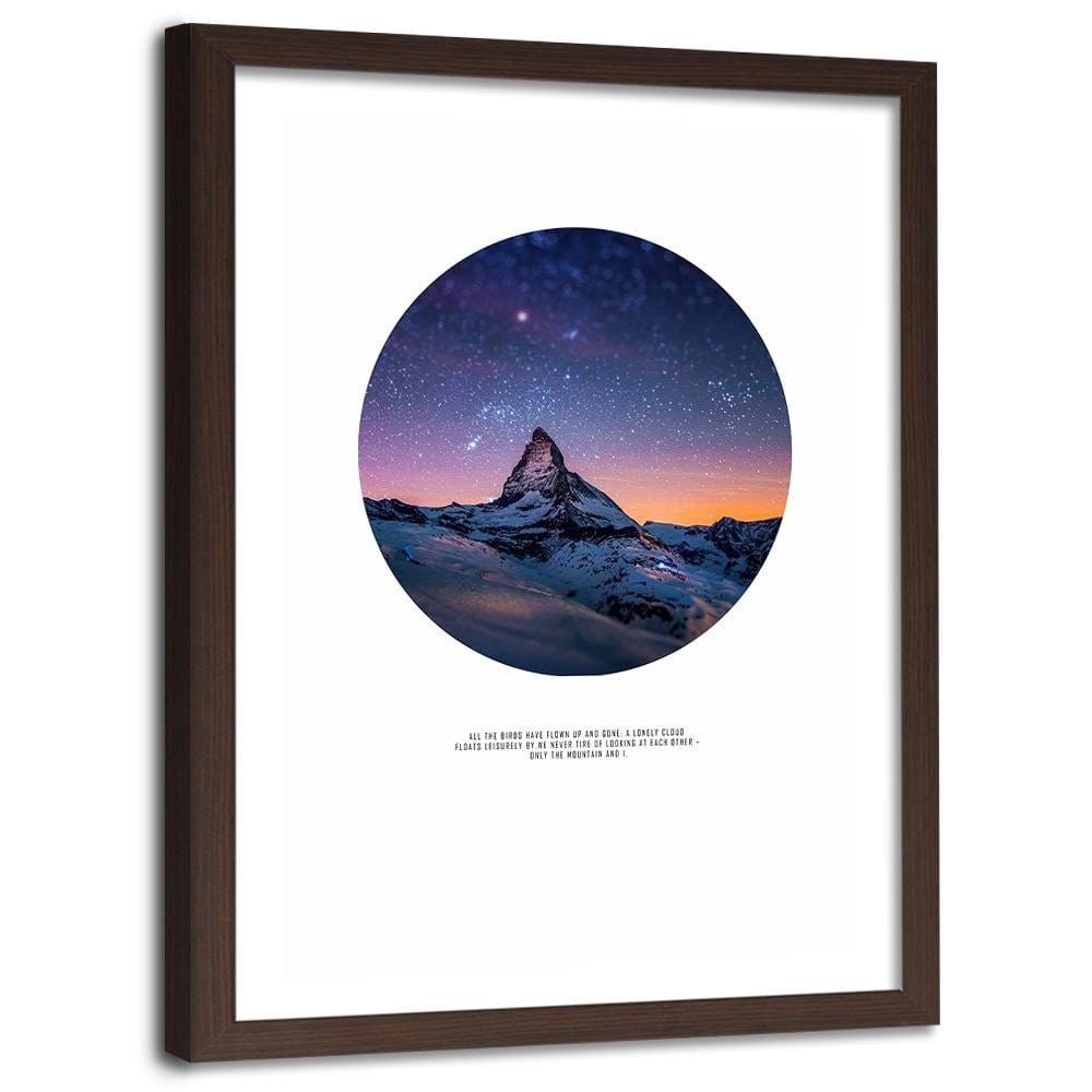 Glezna brūnā rāmī - Top And Starry Sky Home Trends DECO