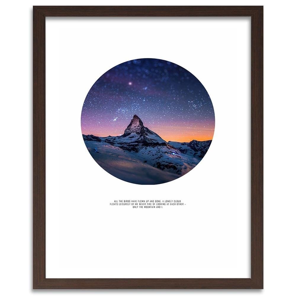 Glezna brūnā rāmī - Top And Starry Sky Home Trends DECO