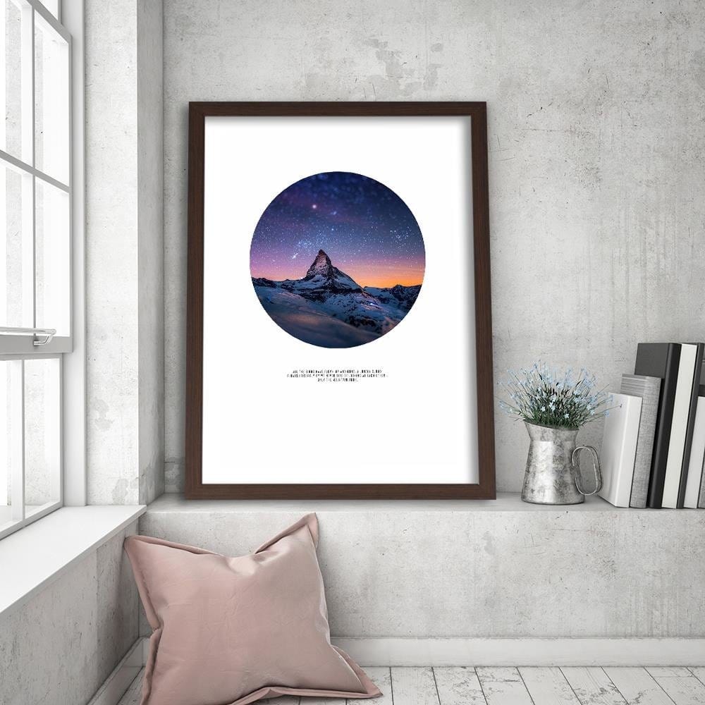 Glezna brūnā rāmī - Top And Starry Sky Home Trends DECO