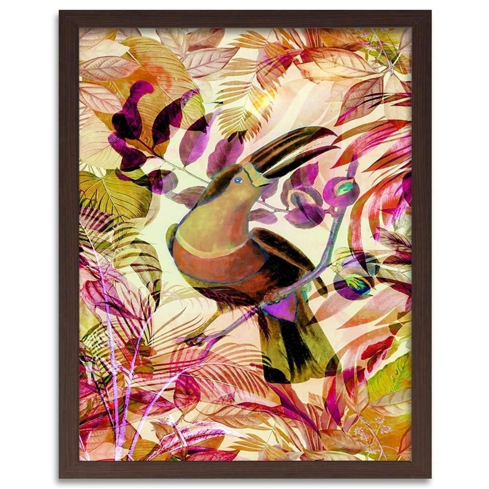 Glezna brūnā rāmī - Toucan On The Branch Home Trends DECO