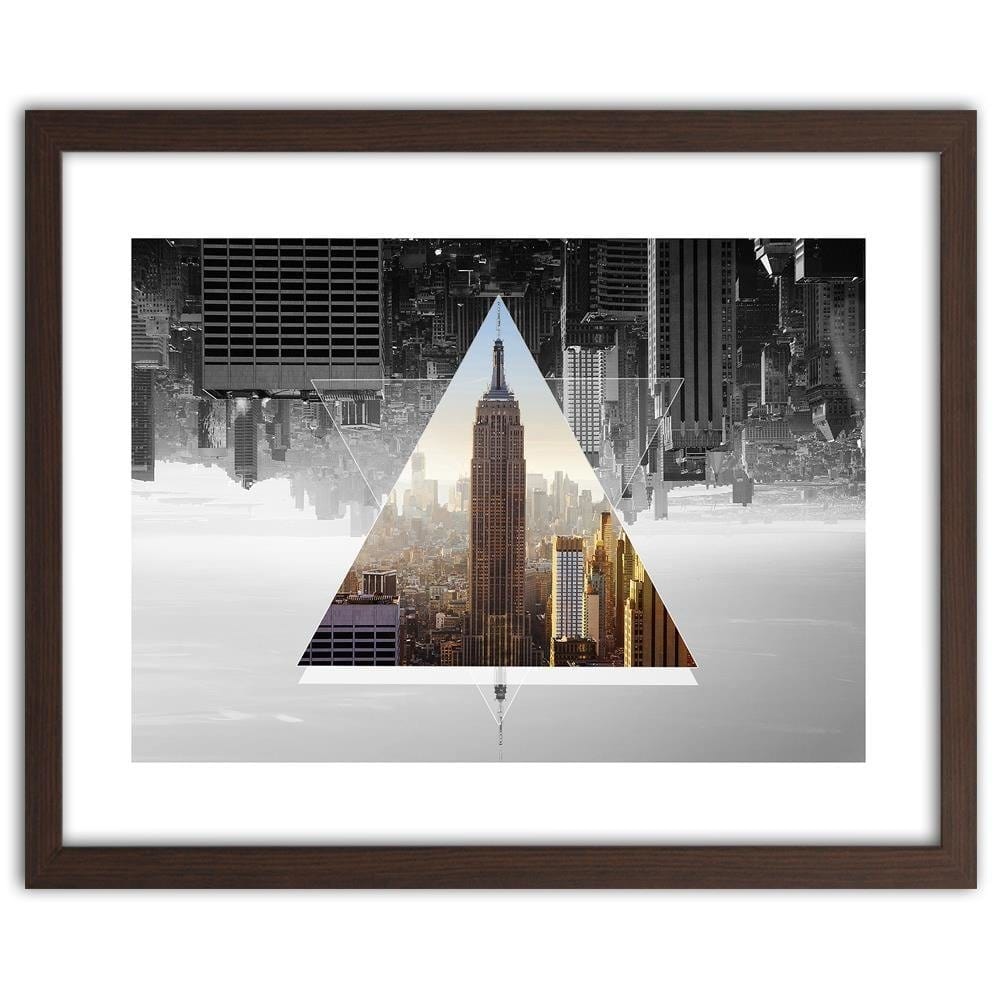 Glezna brūnā rāmī - Tower 3 In The Triangle Home Trends DECO